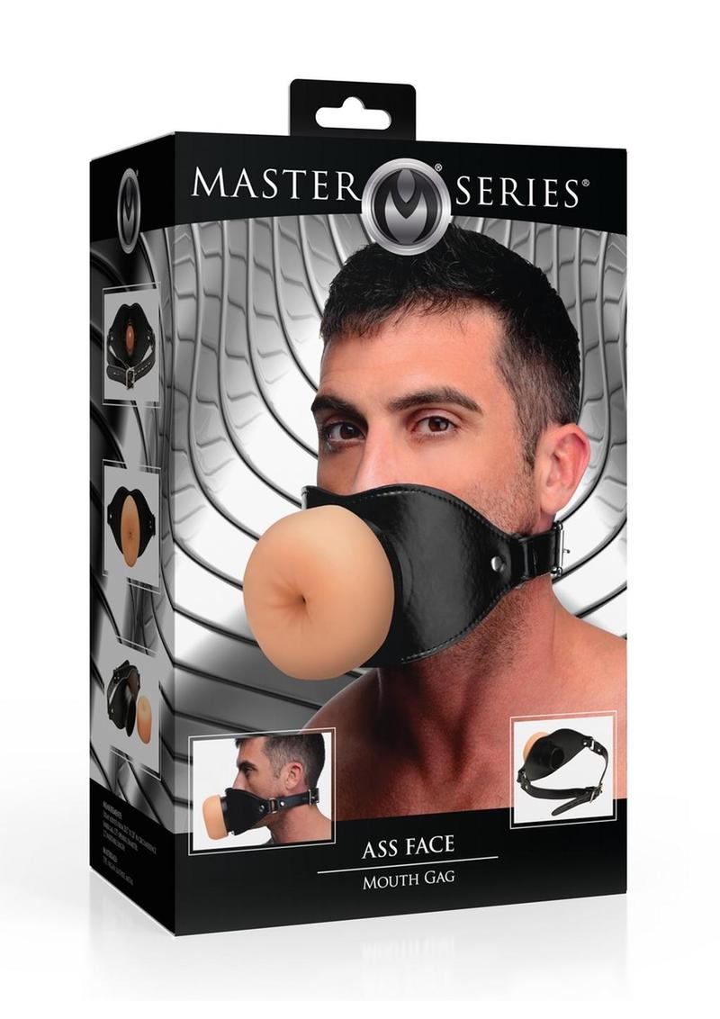 Master Series Ass Face Mouth Gag - Black/Vanilla