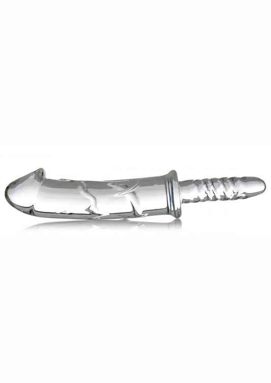 Master Series Battle Rammer Phallic Glass Thruster - Clear