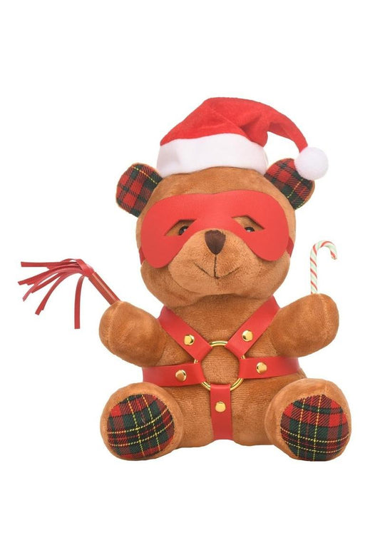 Master Series Holiday Bondage Bear - Brown/Green/Red/White