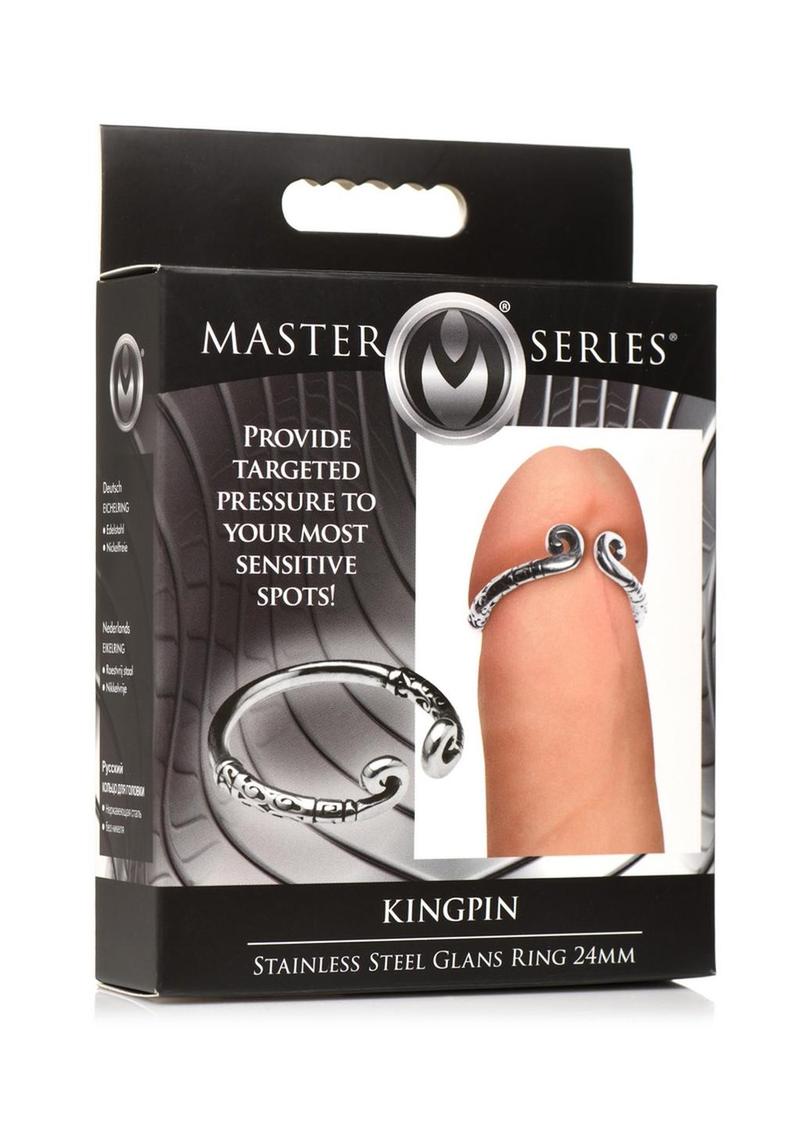 Master Series Kingpin Stainless Steel Glans Ring - Silver - 24mm