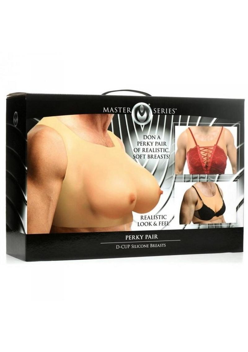 Master Series Perky Pair D-Cup Silicone Breast - Vanilla