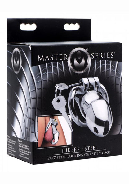 Master Series Rikers 24-7 Stainless Steel Locking Chastity Cage