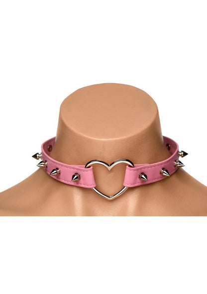 Master Series Spiked Heart Choker