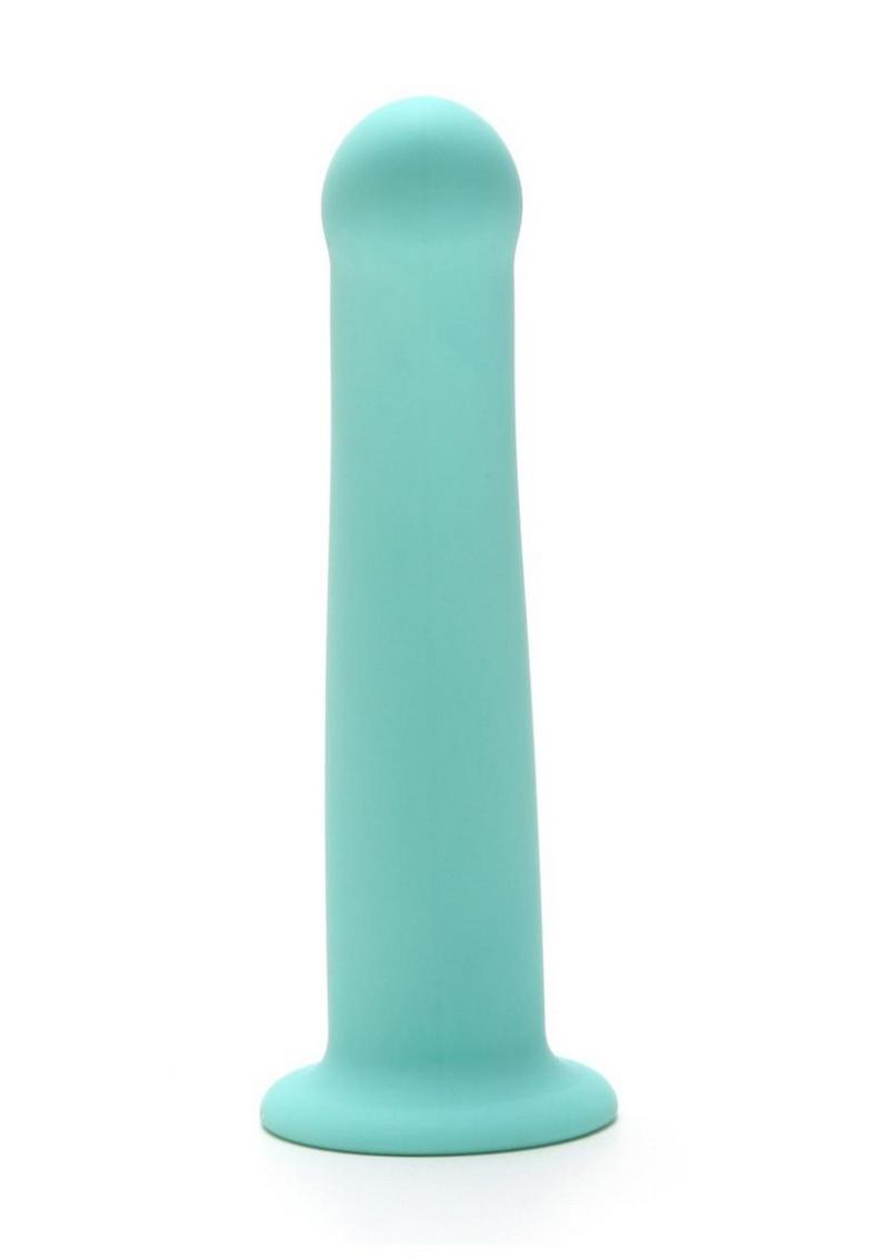 ME YOU US Curved Silicone Dildo - Aqua/Blue - 7in