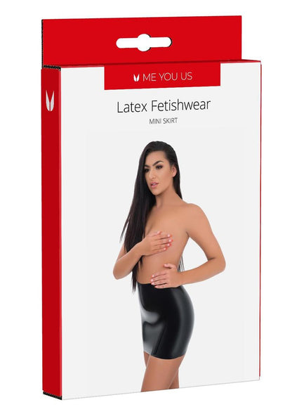 ME YOU US Latex Mini Skirt - Black - Large