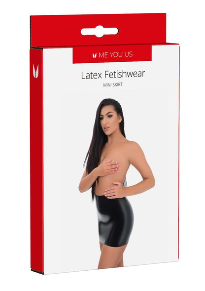 ME YOU US Latex Mini Skirt - Black - Small