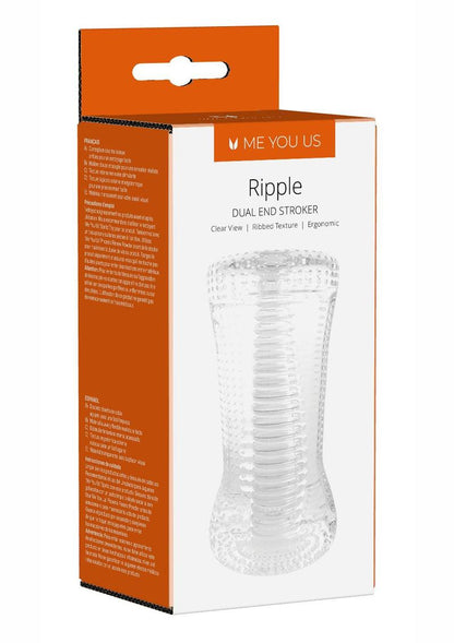 ME YOU US Ripple Dual End Stroker Masturbator - Clear