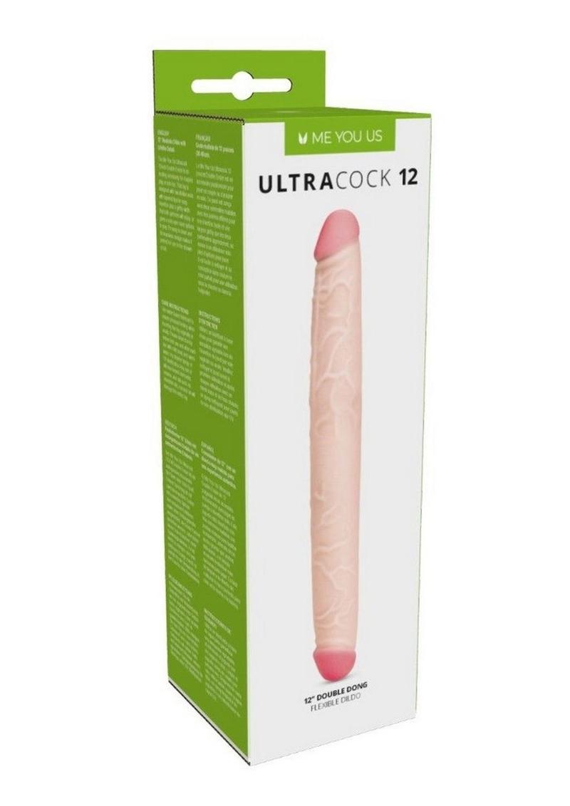 ME YOU US Ultra Cock 12 Double Dong Flexible Dildo - Vanilla - 12in