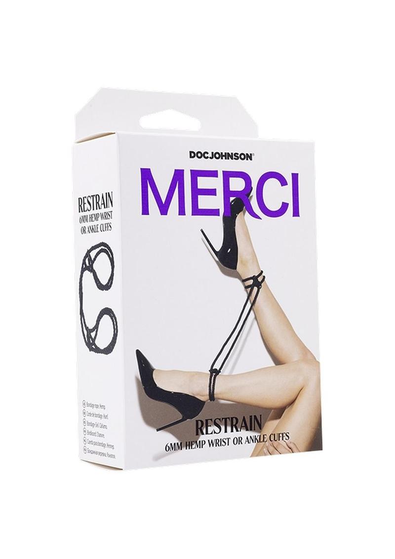 Merci Hogtied Bind and Tie 6mm Hemp Wrist Or Ankle Cuffs