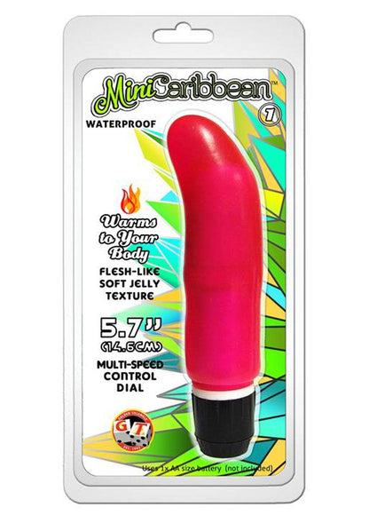 Mini Caribbean Number 1 Vibrator - Red - 5.7in