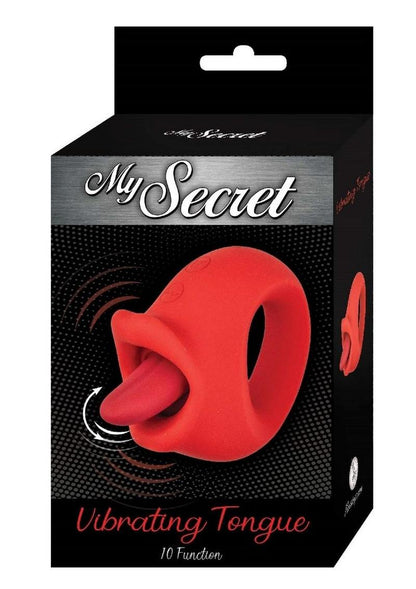 My Secret Vibrating Tongue Rechargeable Silicone Clitoral Stimulator - Red