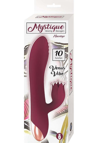 Mystique Venus Rechargeable Silicone Vibrator - Eggplant Purple/Purple