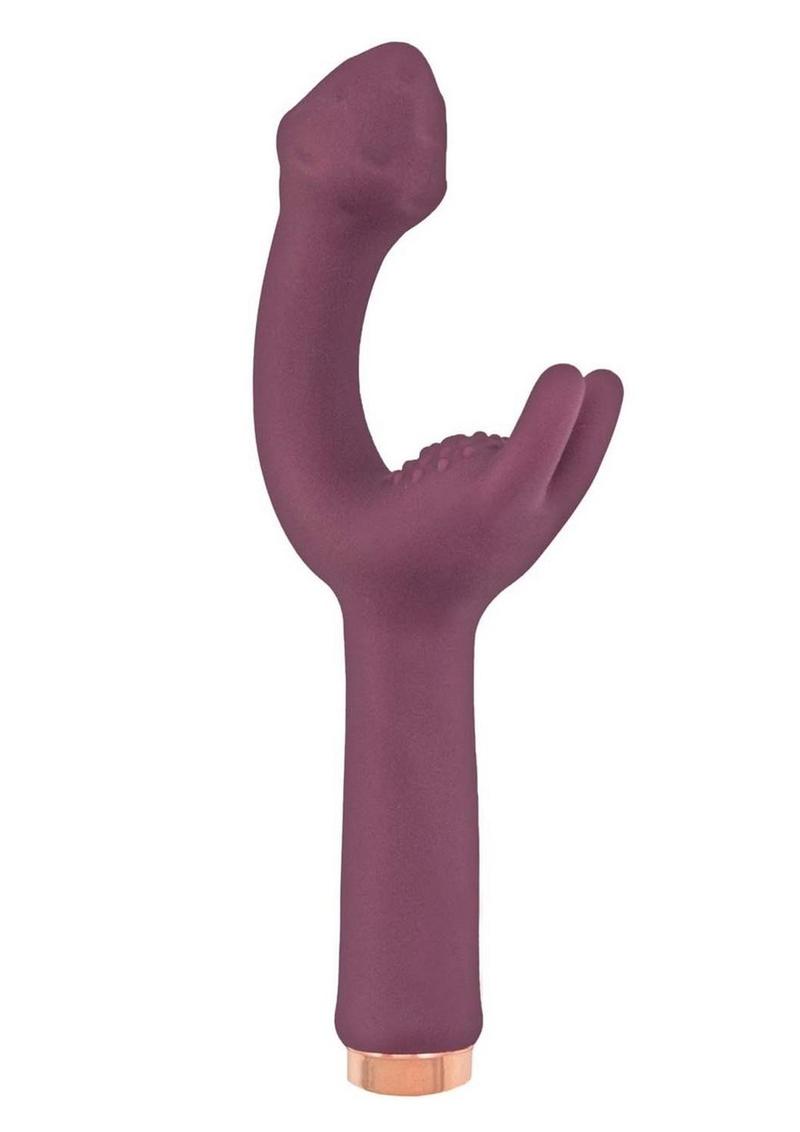 Mystique Vibrating Massagers Rechargeable Silicone G-Spot Vibrator - Eggplant/Purple