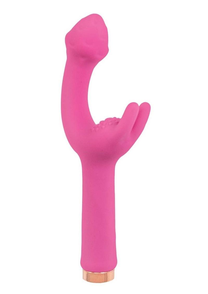 Mystique Vibrating Massagers Rechargeable Silicone G-Spot Vibrator - Pink