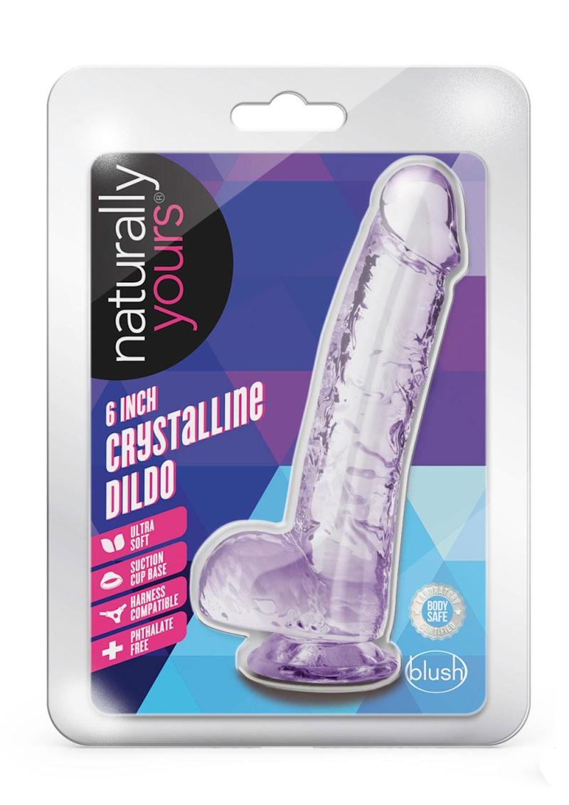 Naturally Yours Crystalline Dildo 6in - Amethyst - Purple