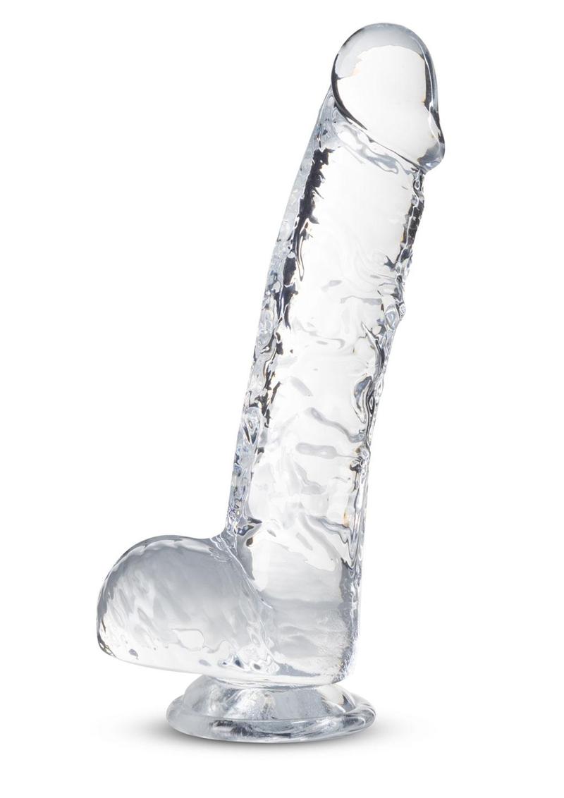 Naturally Yours Crystalline Dildo - Clear/Diamond - 6in