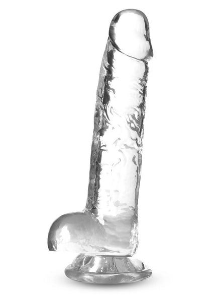 Naturally Yours Crystalline Dildo - Clear/Diamond - 7in