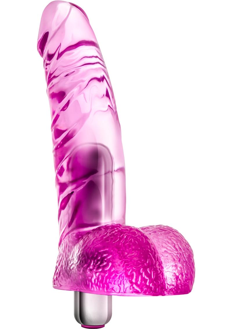 Naturally Yours Vibrating Ding Dong Dildo - Pink - 6.5in