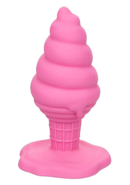 Naughty Bits Yum Bum Ice Cream Cone Silicone Butt Plug - Pink