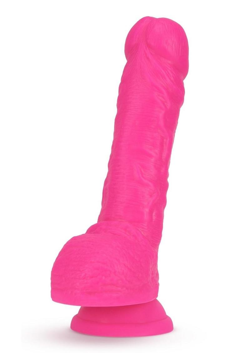 Neo Dual Density Dildo - Neon Pink/Pink - 9in