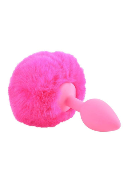 Neon Bunny Tail Silicone Anal Plug