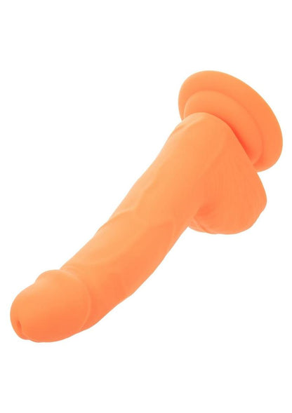 Neon Silicone Studs Dildo - Orange - 6in