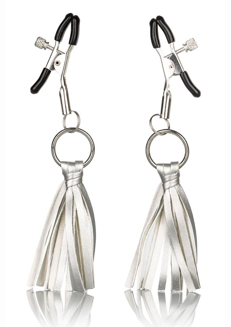 Nipple Play Playful Tassels Nipple Clamps - Silver