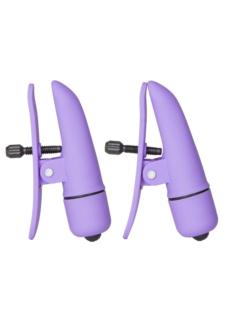 Nipplettes Virbrating Nipple Clamps - Purple