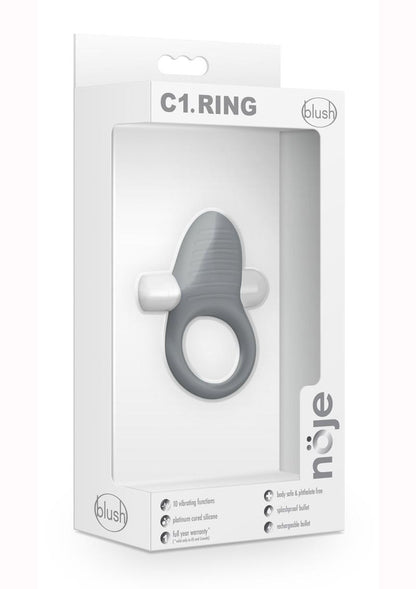 Noje C1 Rechargeable Silicone Cock Ring - Slate