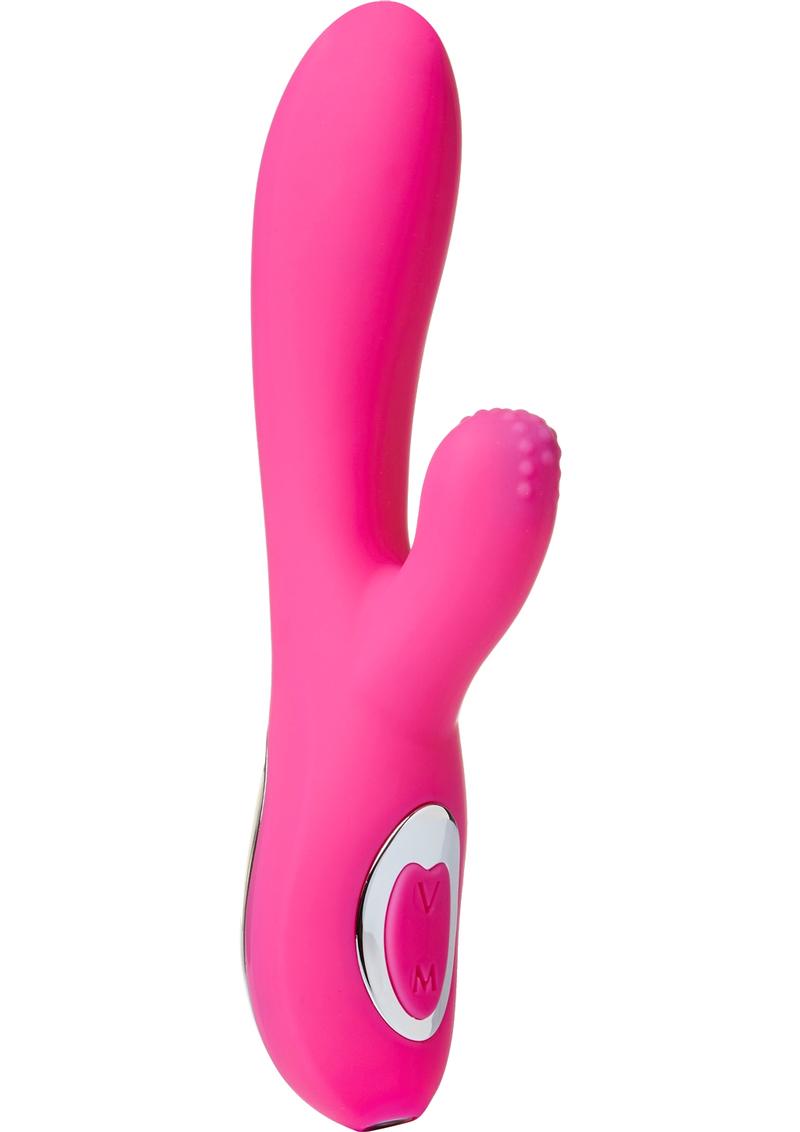 Nu Sensuelle Femme Luxe Rechargeable Silicone Rabbit Vibrator - Pink