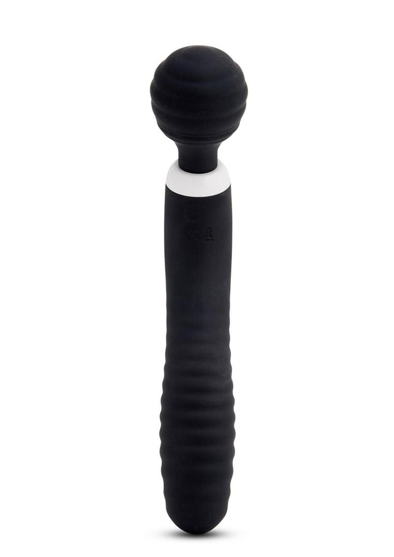 Nu Sensuelle Lolly Nubii Flexible Rechargeable Silicone Wand - Black/White