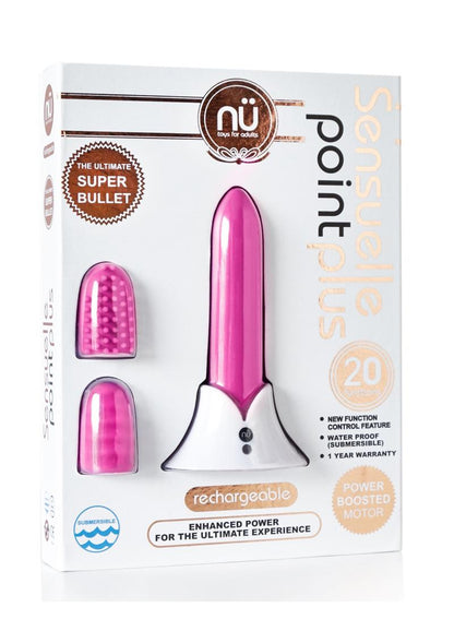 Nu Sensuelle Point Plus Rechargeable Silicone Bullet - Pink