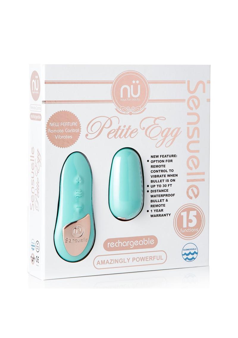 Nu Sensuelle Remote Control Petite Egg Rechargeable - Blue/Tiffany Blue