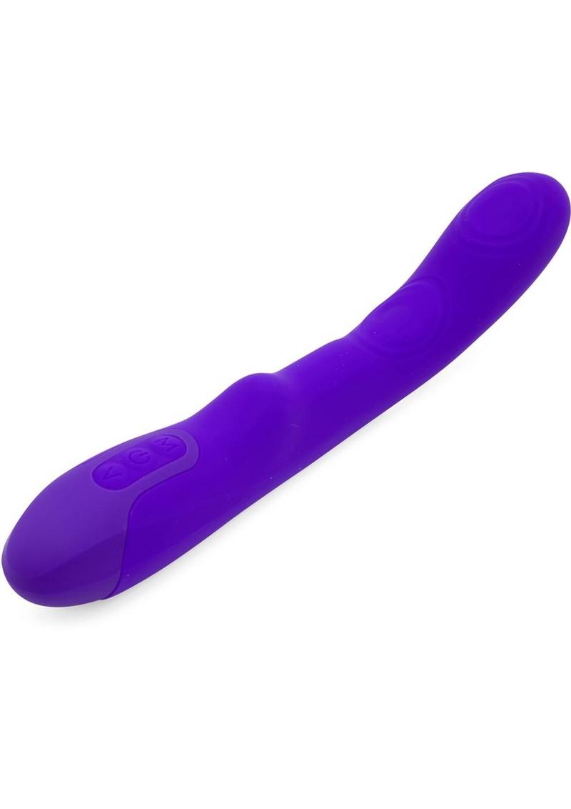 Nu Sensuelle Vivi Rechargeable Silicone Double Tapping Vibe with Clitoral Stimulation