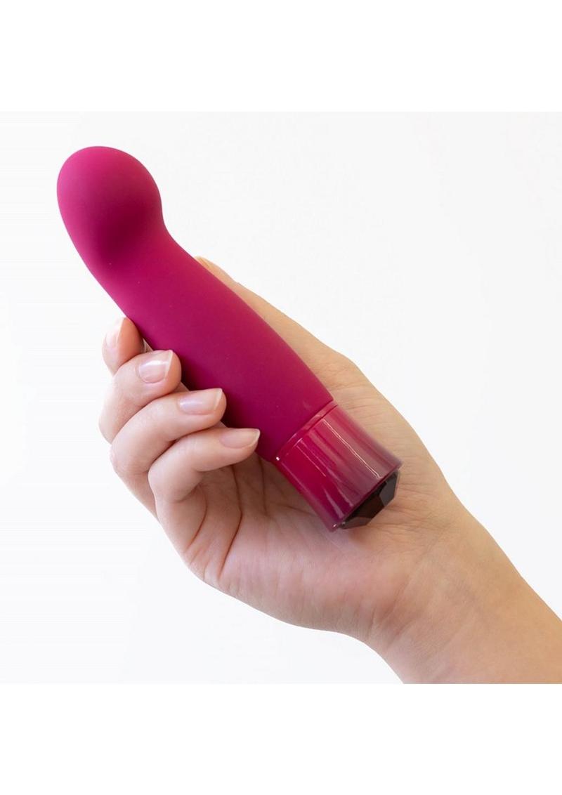 Oh My Gem Classy Rechargeable Silicone Vibrator - Garnet