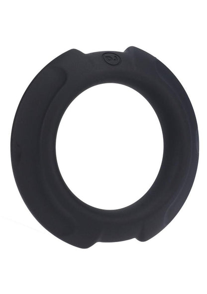 Optimale Flexisteel Soft Silicone with Inner Metal Core Cock Ring - Black - 43mm