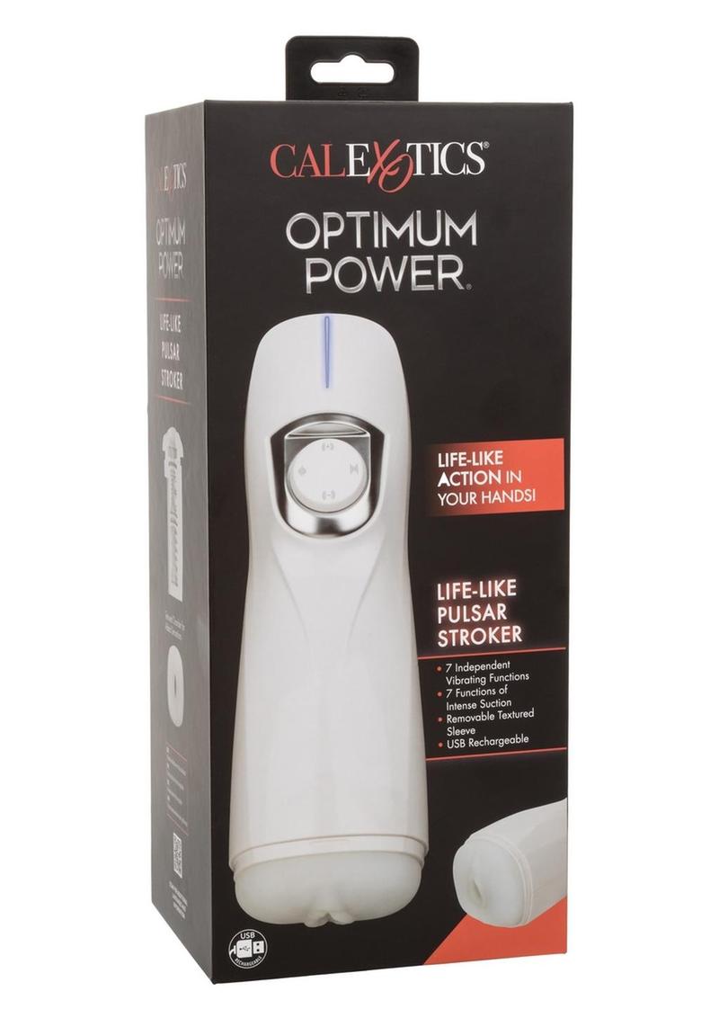 Optimum Power Lifelike Pulsar Rechargeable Stroker - White