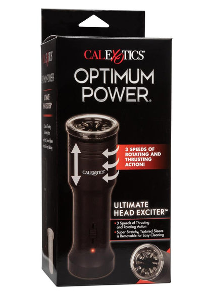 Optimum Power Ultimate Head Exciter Rotating Vibrating Masturbator - Black