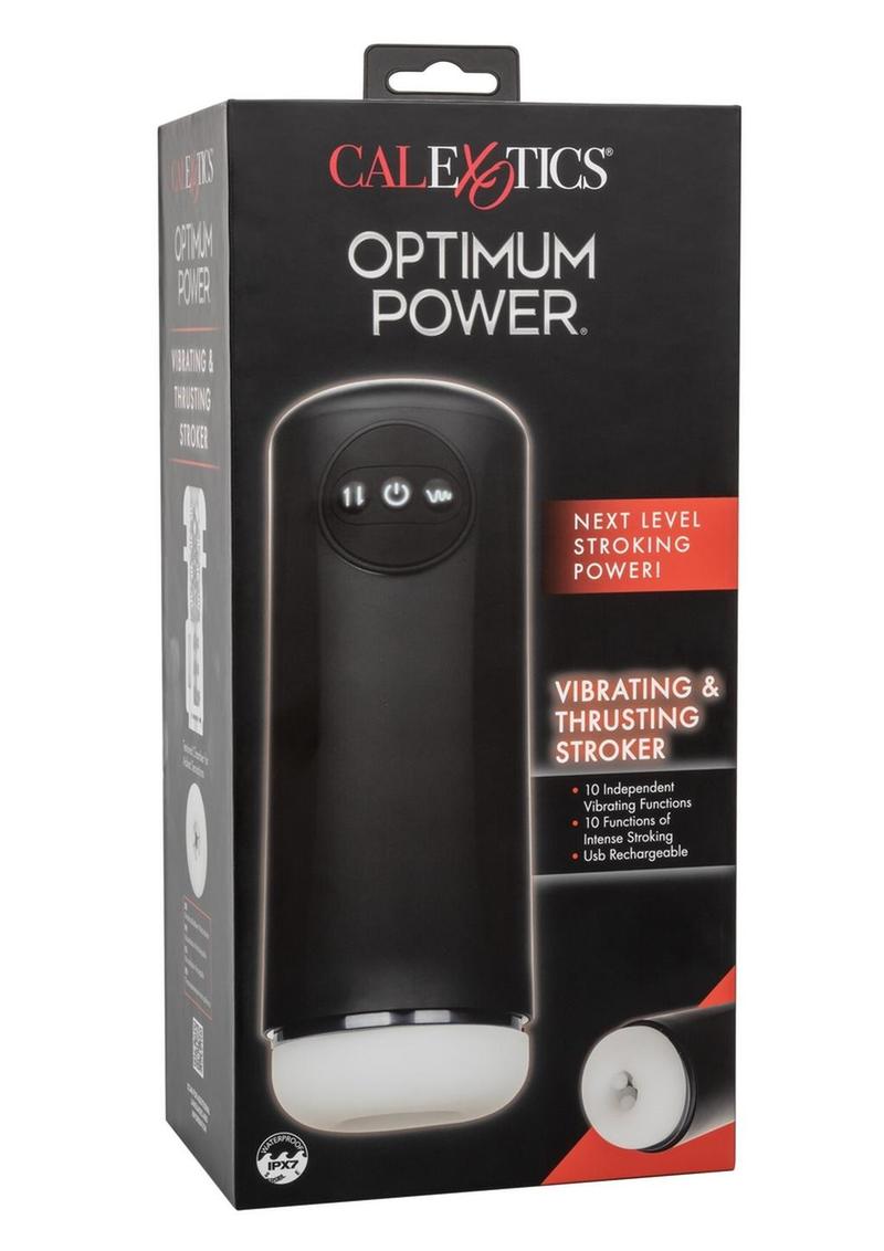 Optimum Power Vibrating and Thrusting Stroker - Black