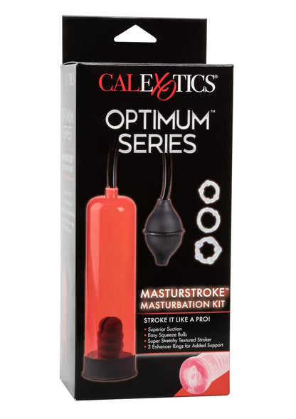 Optimum Series Masturstroke Pump and Masturbation Kit - Red