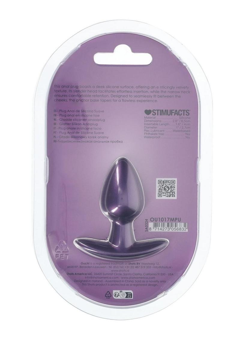 Ouch! Anal Plug Silicone - Small - Metallic