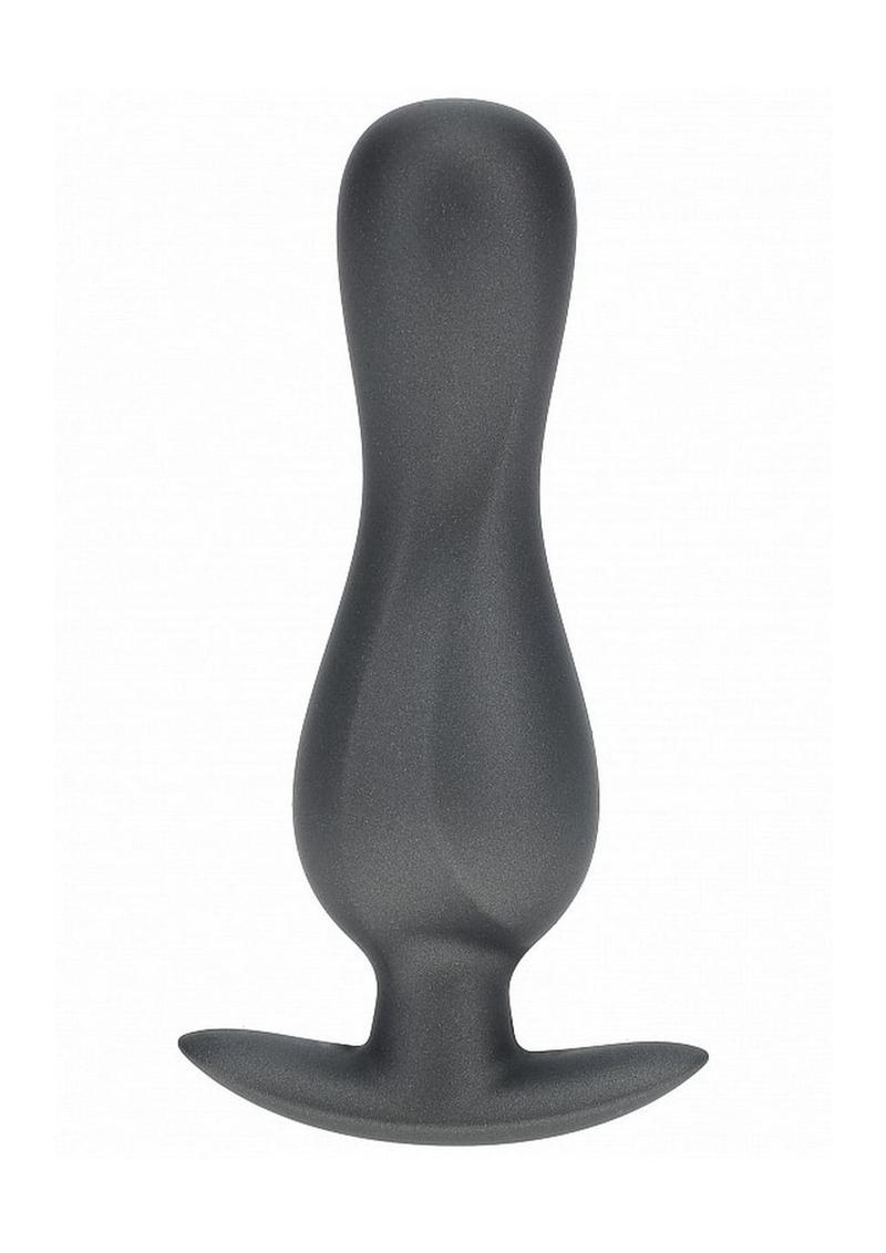 Ouch! Curvy Anal Plug Silicone - Grey/Gun Metal