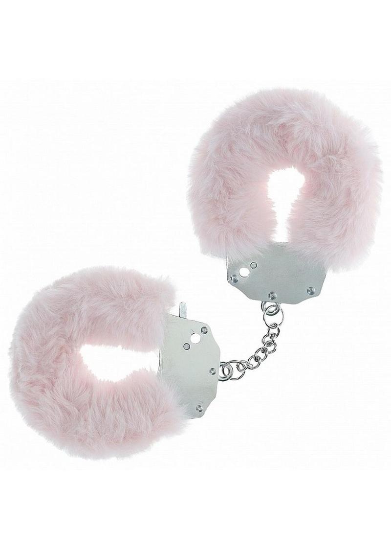 Ouch! Heavy-Duty Fluffy Handcuffs - Powder - Pink