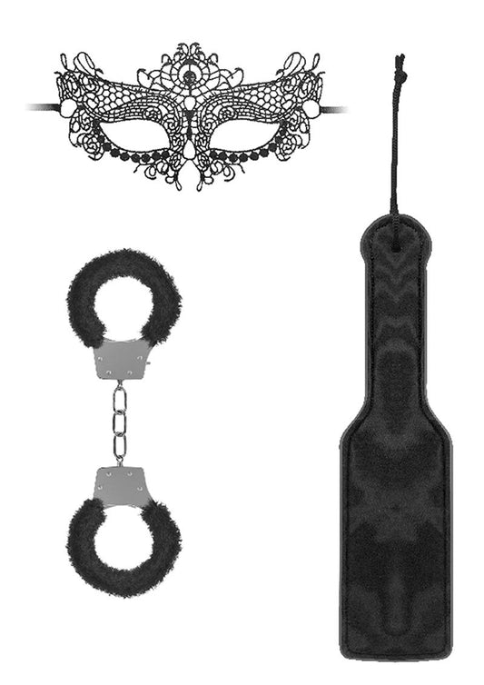 Ouch! Kits Introductory Bondage Kit #3 - Black - 3 Piece Kit