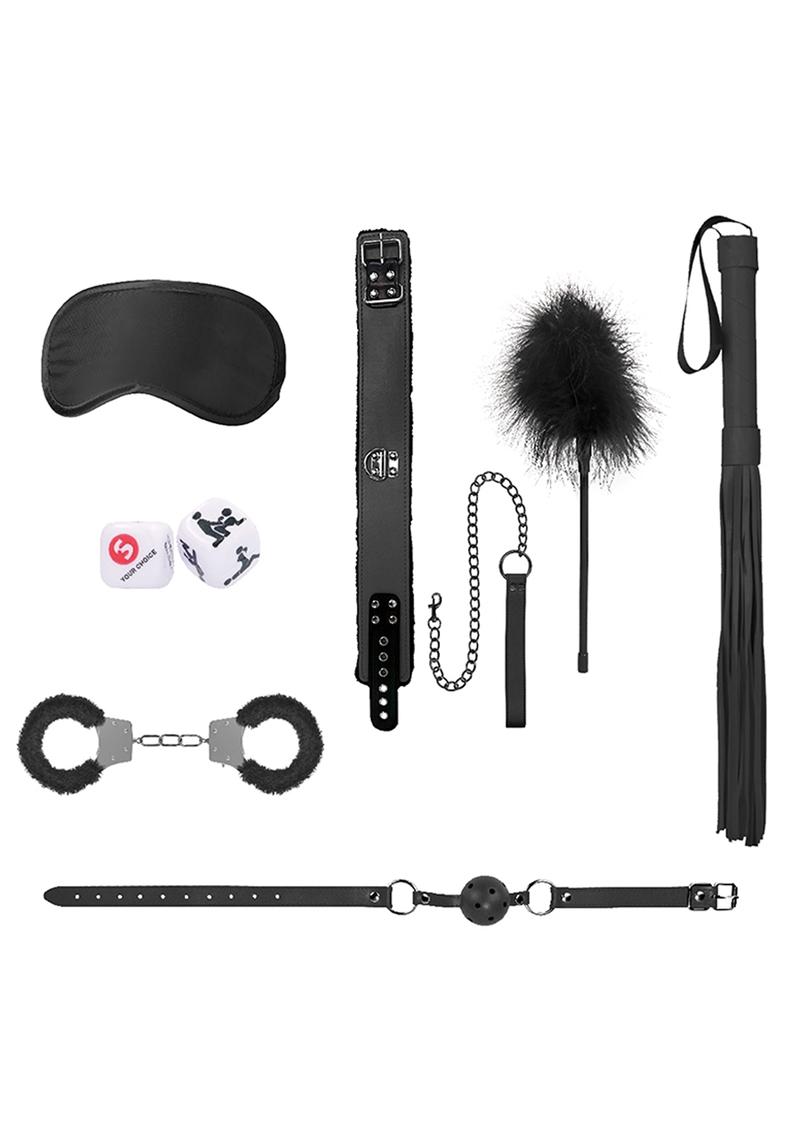 Ouch! Kits Introductory Bondage Kit #6 - Black - 6 Piece Kit