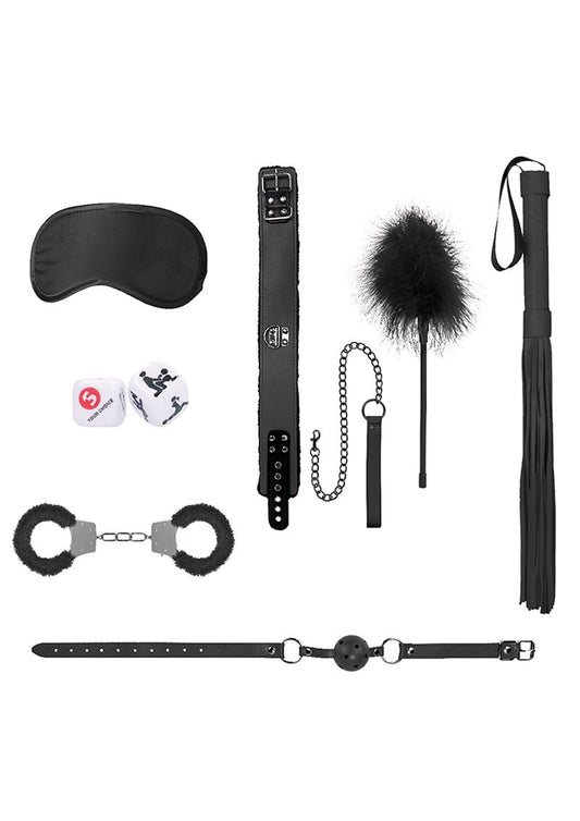 Ouch! Kits Introductory Bondage Kit #6 - Black - 6 Piece Kit