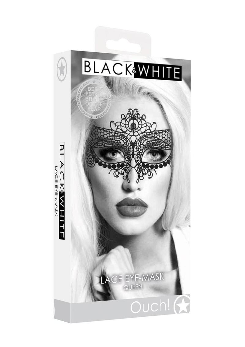 Ouch! Lace Eye-Mask - Black - Queen