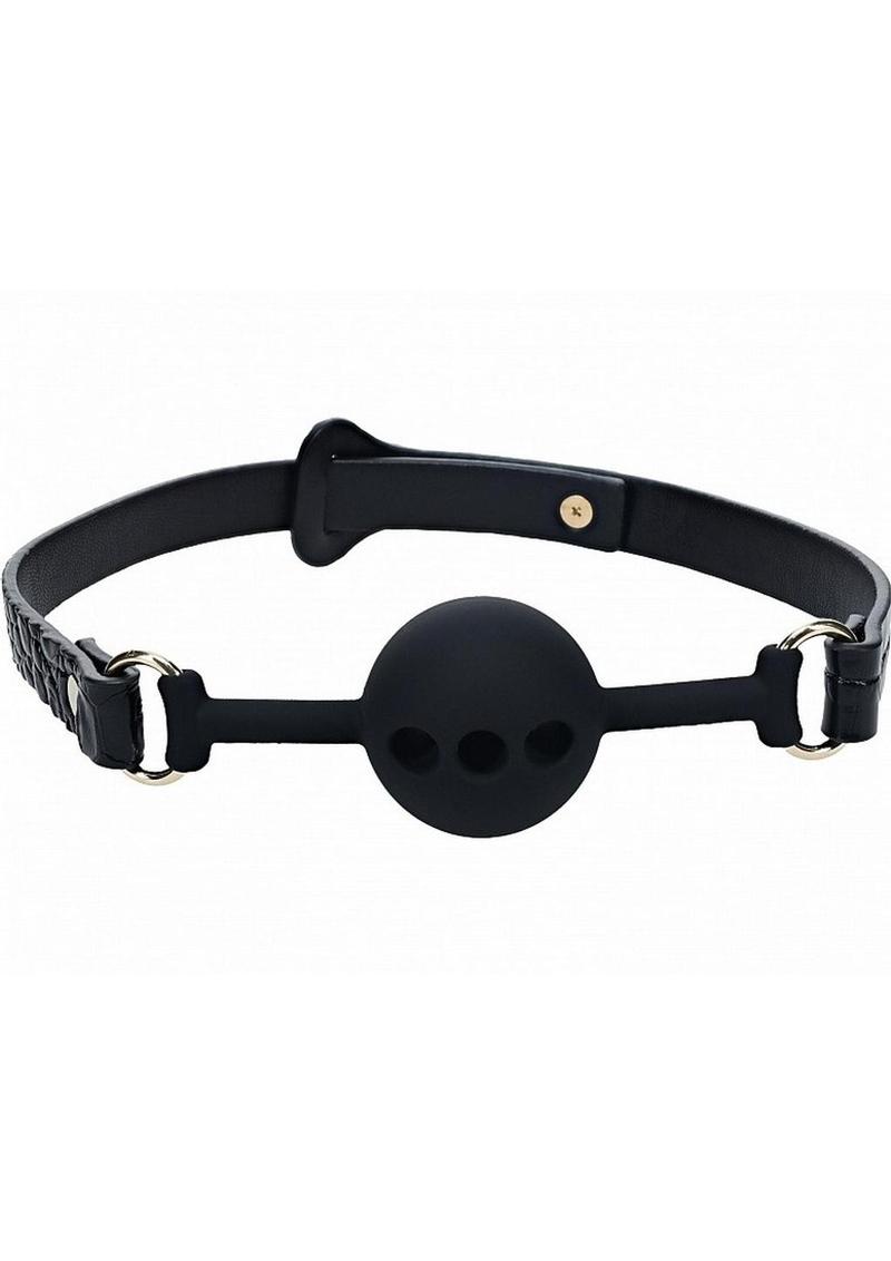 Ouch! Rome Collection Silicone Ball Gag - Black