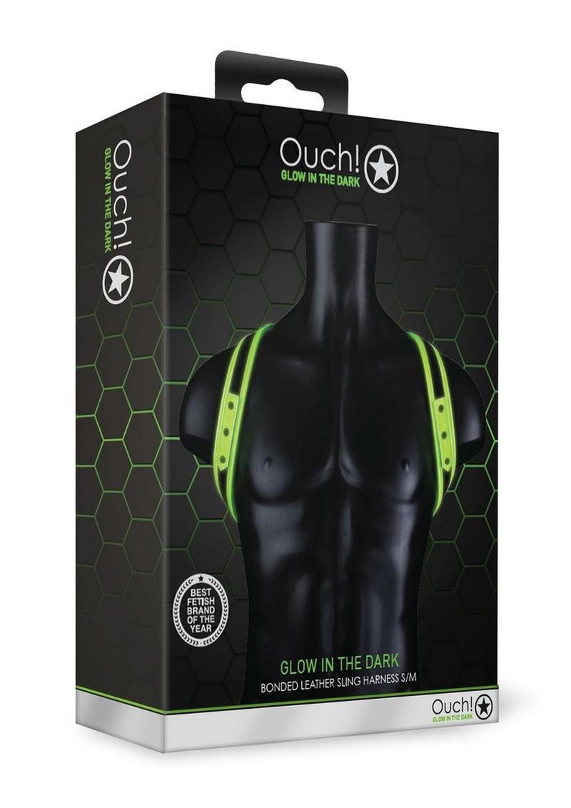 Ouch! Sling Harness - Black/Glow In The Dark/Green - Medium/Small