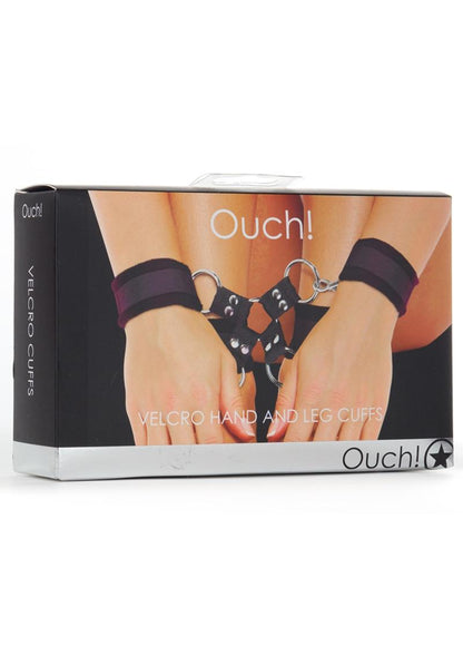 Ouch! Velcro Hand and Leg Cuffs - Black